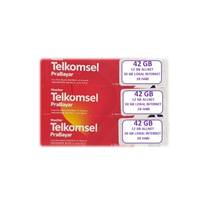 Voucher Telkomsel 42 GB 28 Hari