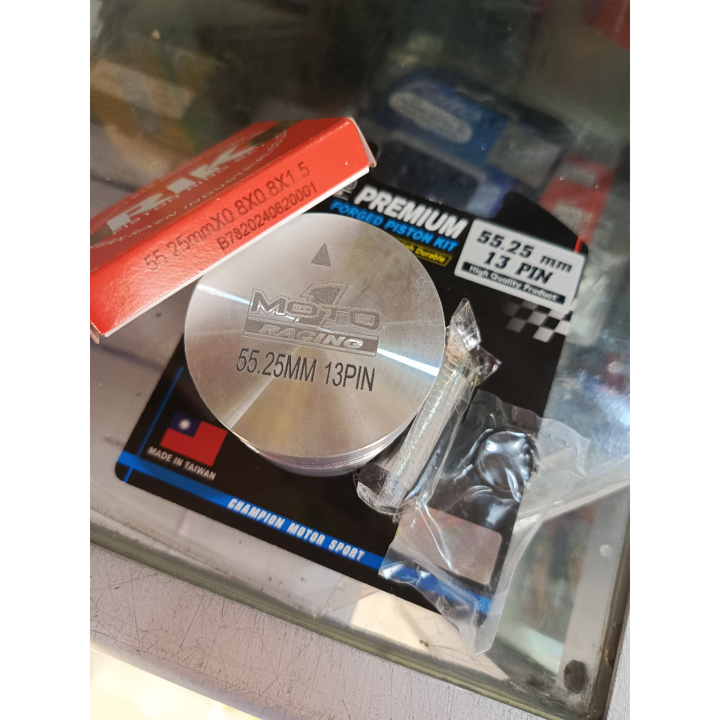 PREMIUM PISTON MOTO1 RACING ukuran 55.25 mm pen pin 13 mm 55,25mm 13mm FORGING CASTING SEHER KIT SET