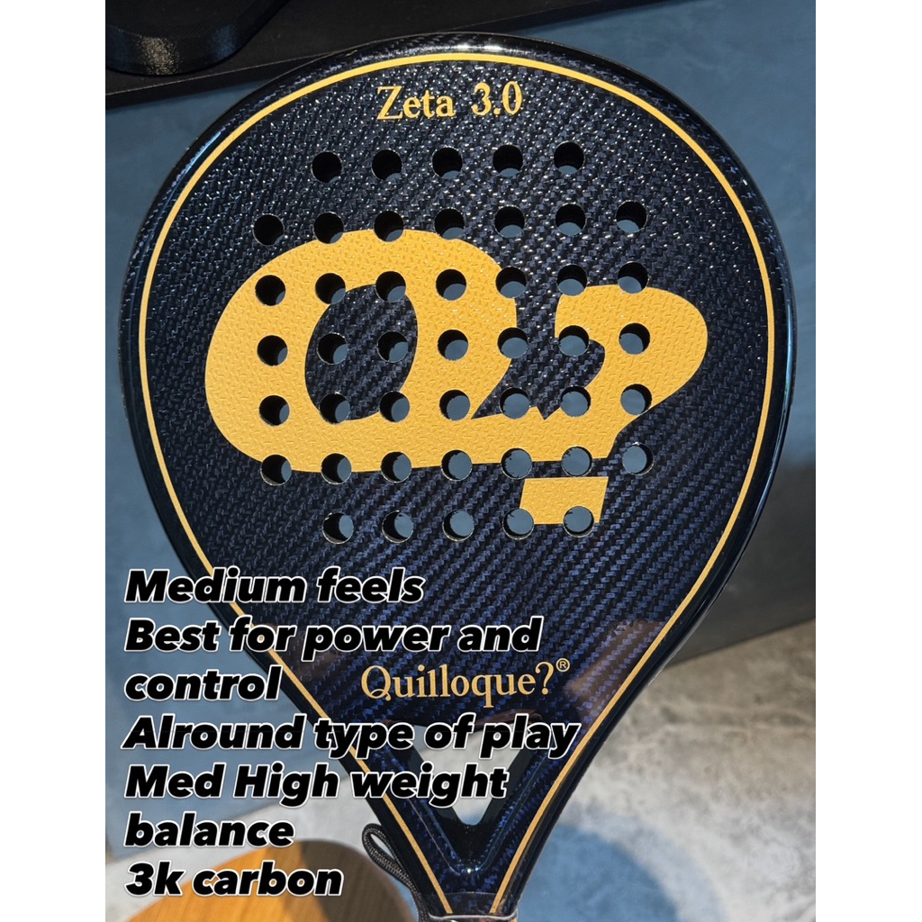 Quilloque  Blue Zeta 3.0 raket padel made in Spain, same factory with old Tactical (not El Jefe)