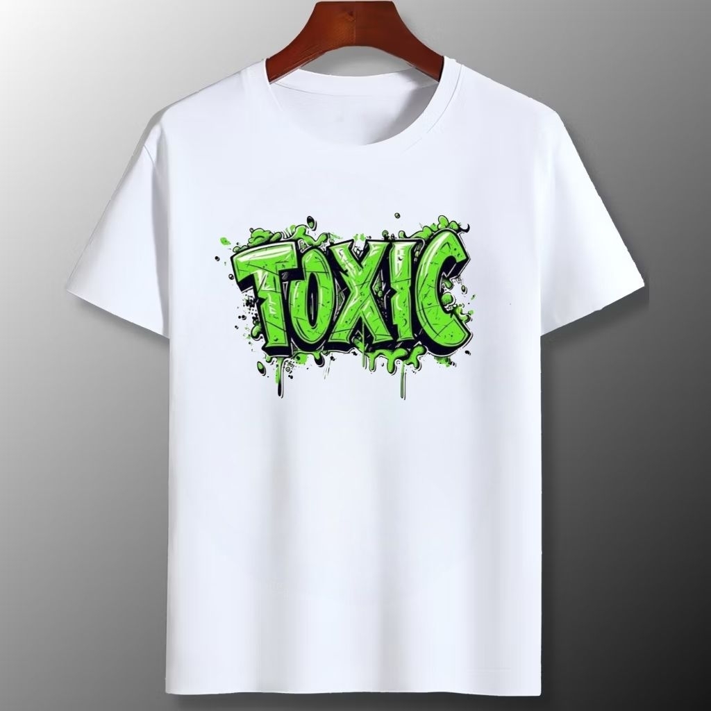 BAJU KAOS T-SHIRT UNSEX TOXIC -KAOS TOXIC KATUN