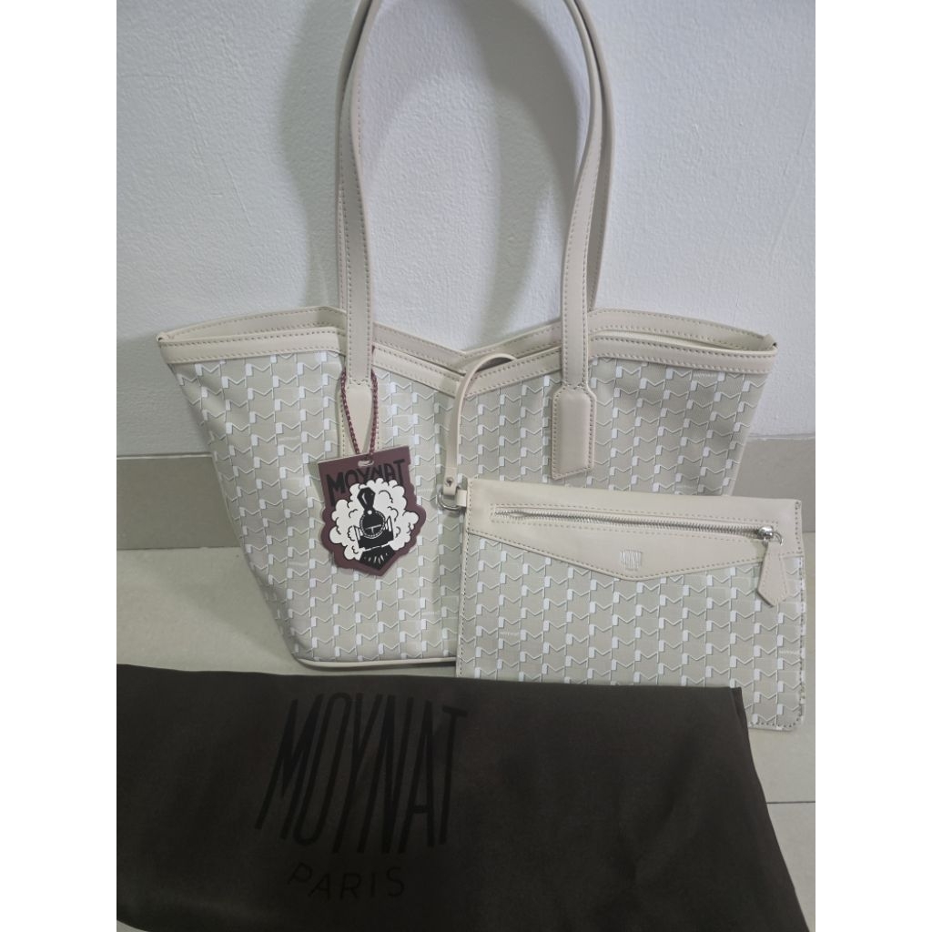 tas Tote bag Moynat baru tote M Luxury + Pouch Canvas