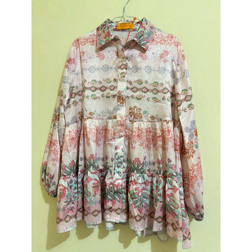 Atasan / Kemeja Nada Puspita - ASHMEERA TIERED SHIRT - PINK (M)