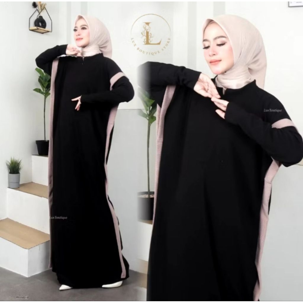 [ NEW ] ALICA ABAYA GAMIS WANITA MUSLIMAH TERBARU KNIT PREMIUM, abaya allsize melar premium murah co
