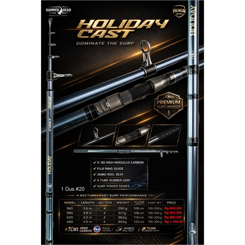 JORAN SURF HAMMERHEAD HOLIDAY CAST 360 390 420 450 FUJI