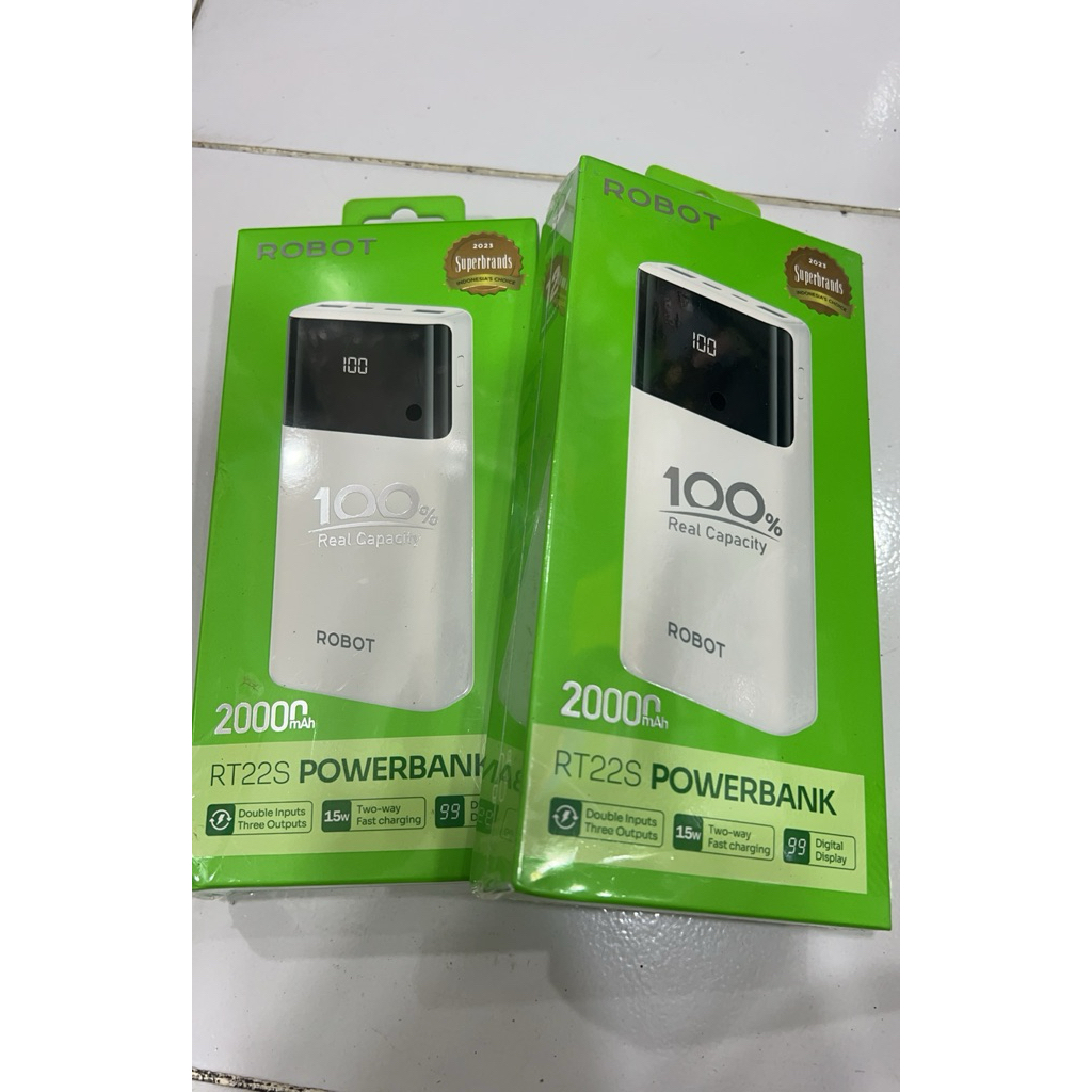 powerbank 20000 MAH powerbank robot 20000MAH ORI RESMI