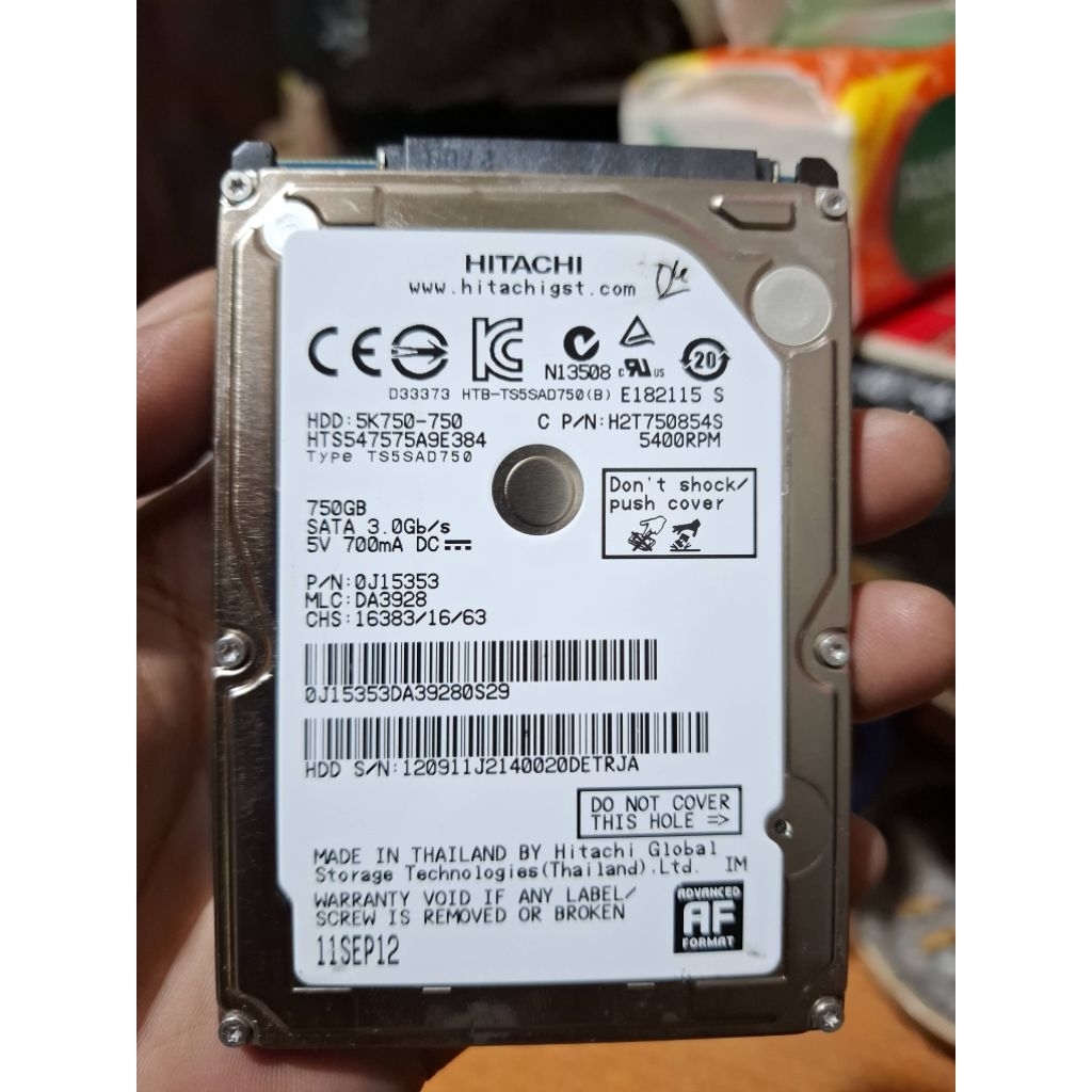 Hardisk HDD Internal Laptop 750GB 2,5inch