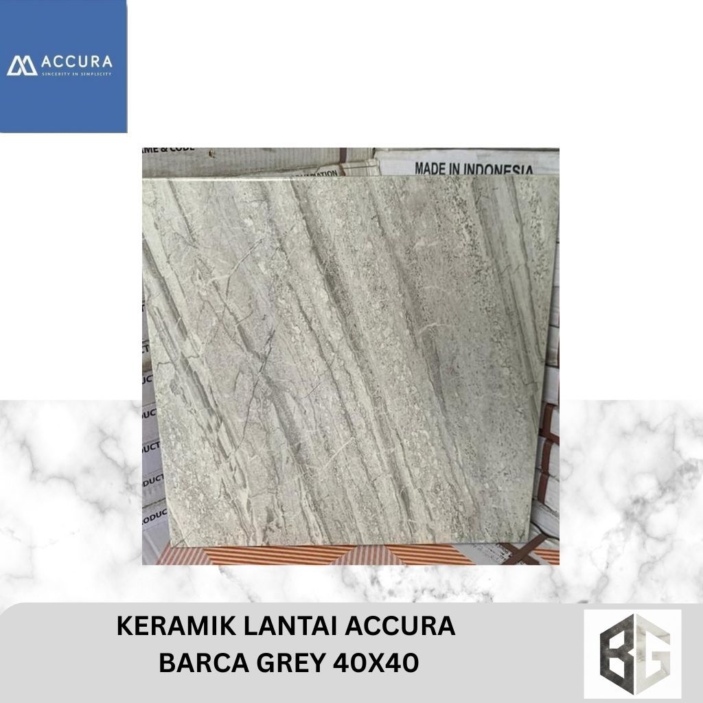 KERAMIK LANTAI ACCURA Barca Grey 40x40
