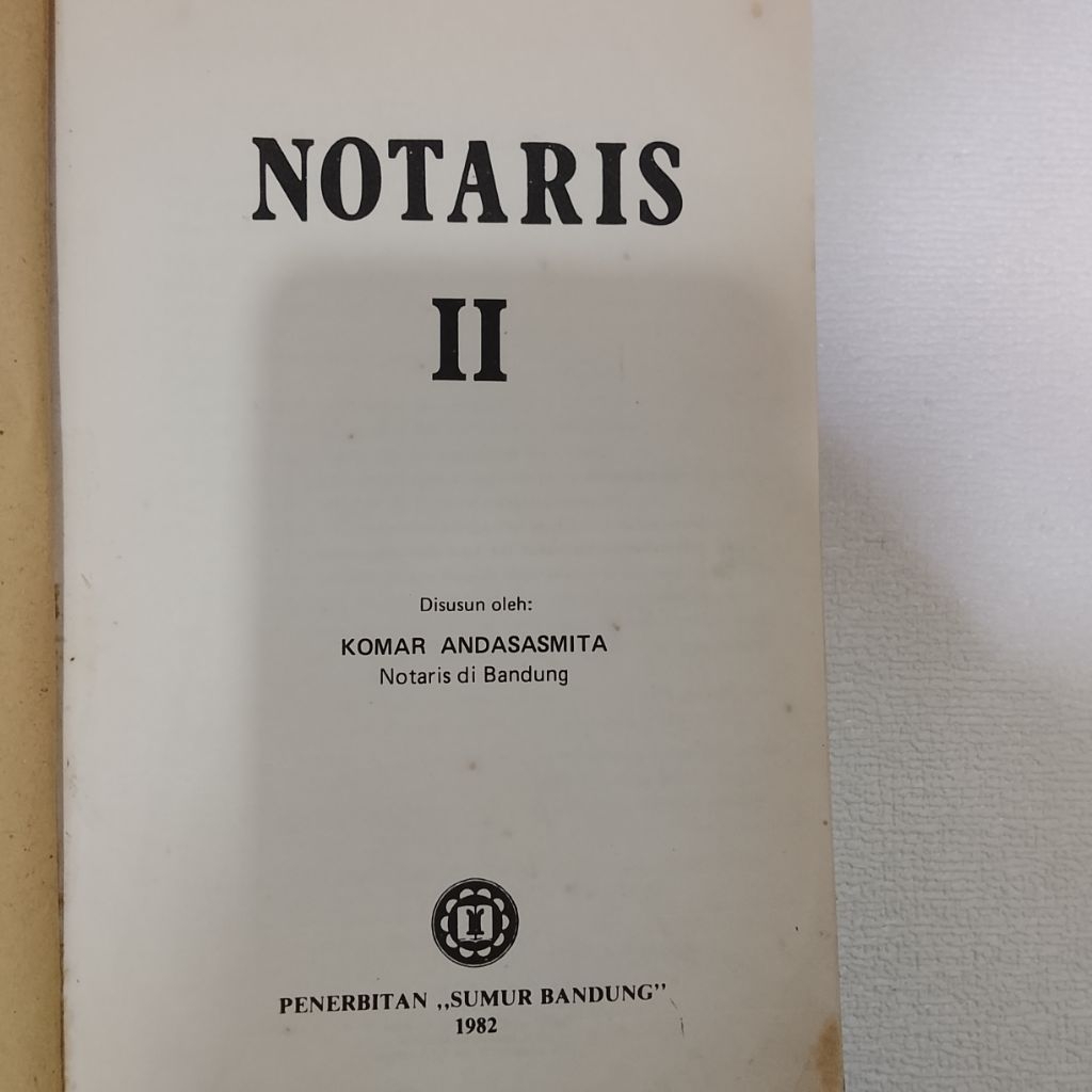 Buku Asli Notaris II KOMAR ANDASASMITA 1982