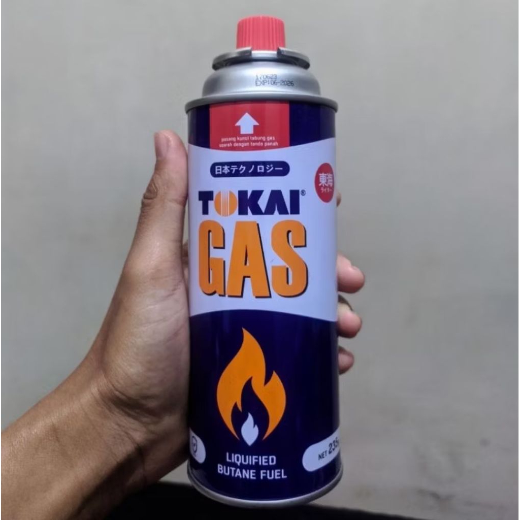 Gas Portabel Tokai Isi 235 Gram - 100% Baru, Bukan Refill, Aman untuk Kompor Portabel