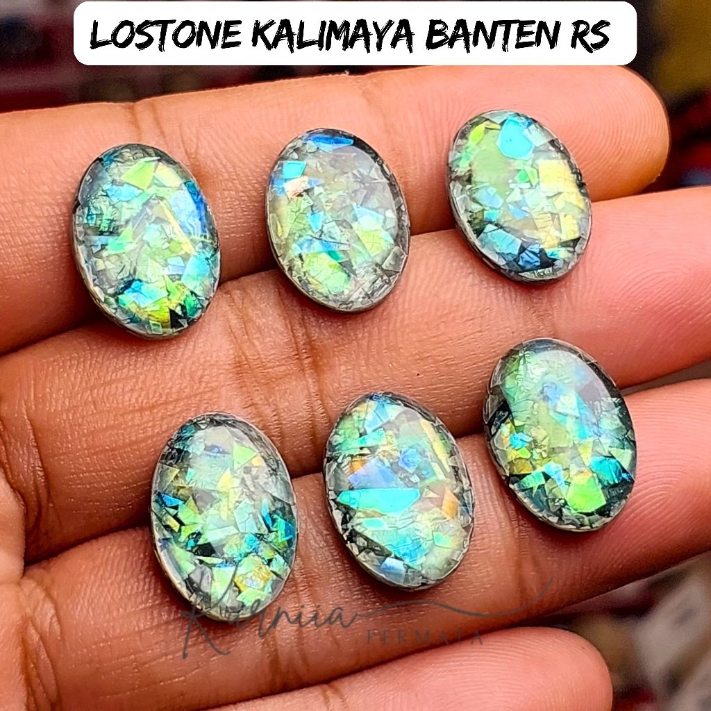 Lostone Batu Akik Kalimaya Banten RS Full Jarong Sintetic Tidak Asli ( Jual Bijian )