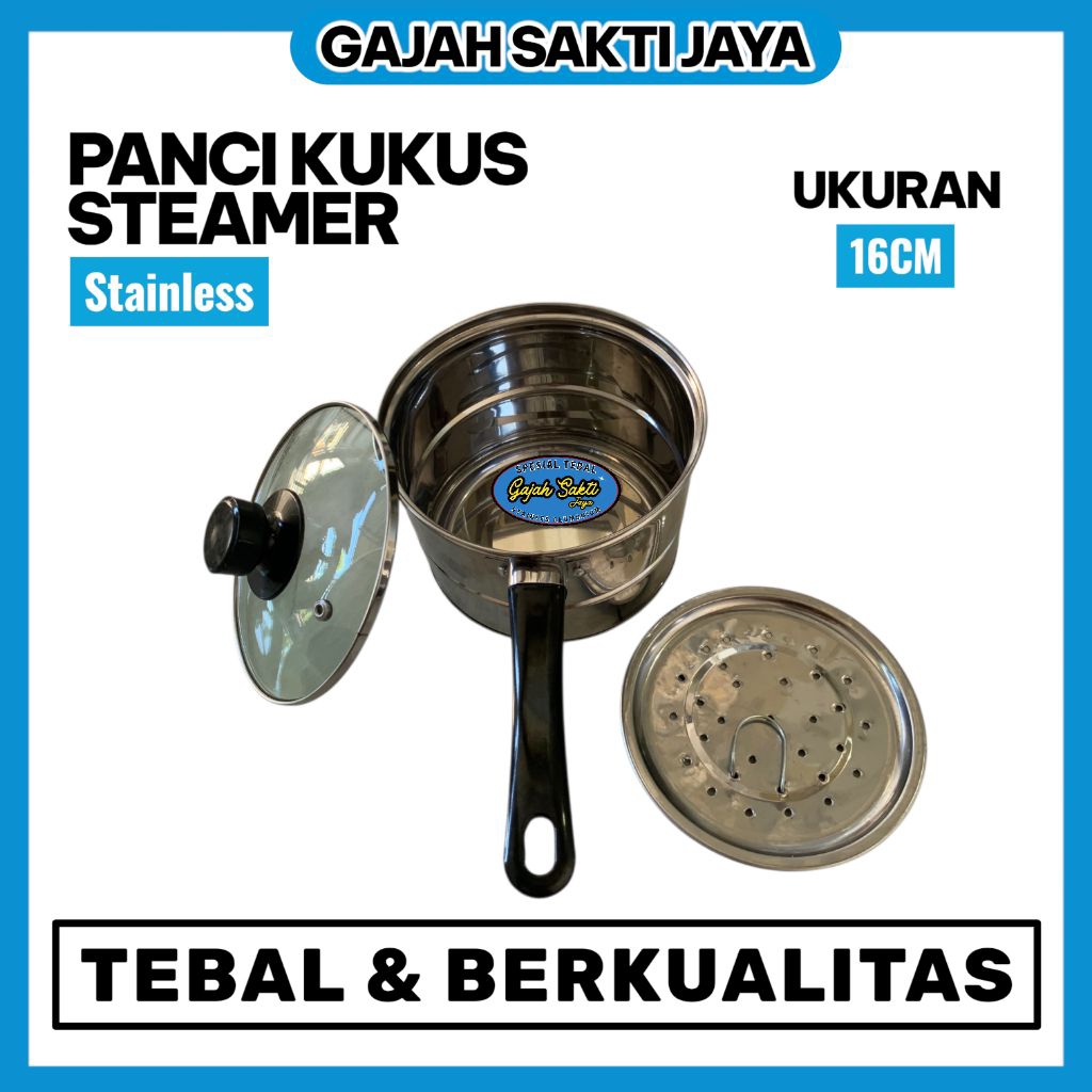 PANCI STEAMER KUKUSAN MINI 16CM STAINLES
