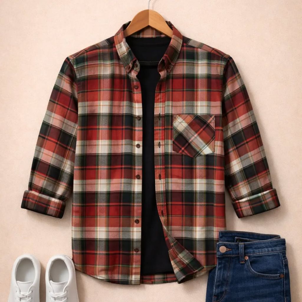 F2D Kemeja Flanel Navy White Elegant Best Seller / flanel/hem pria/ flanel pria/ kemeja flanel/ eigh