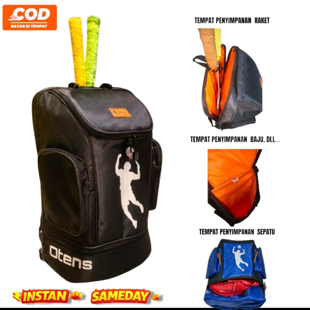 Tas Badminton ransel/gendong premium Tas ransel Tenis premium ,TAHAN AIR (Waterproof )Tas Raket Rans
