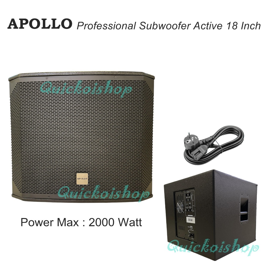 Subwoofer  Active 18 Inch Speaker Subwoofer Active  Apollo 18'' 2000 watt