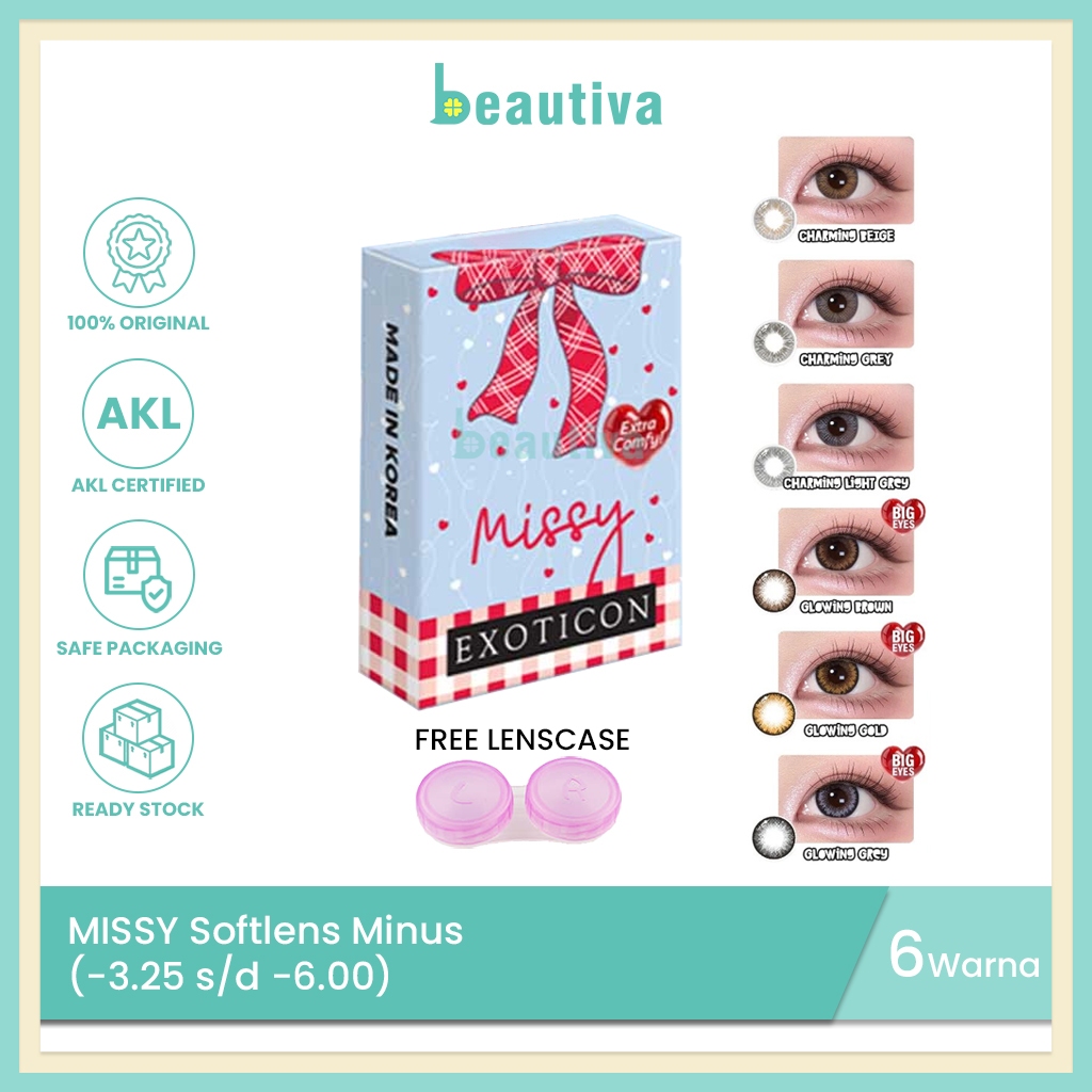 Exoticon Missy Softlens Minus (-3.25 s/d -6.00) + FREE Lenscase