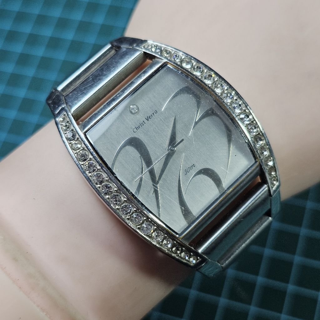 Jam Christ Verra 3976-11 All Stainless Grey Diamond Bekas