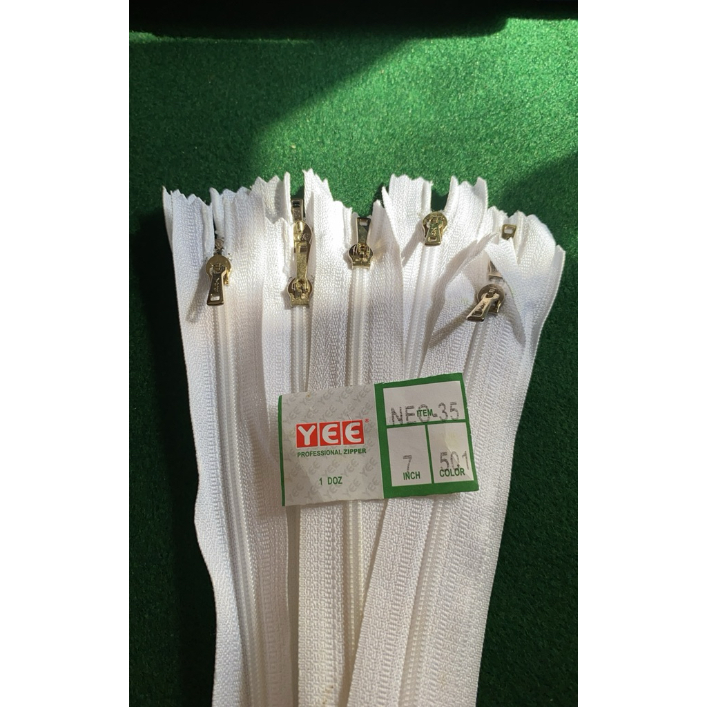 Sleting Celana 7 inch biasa YEE/ 7” NEC-35 YEE/ Resleting Celana 7 inch YEE (1 lusin)