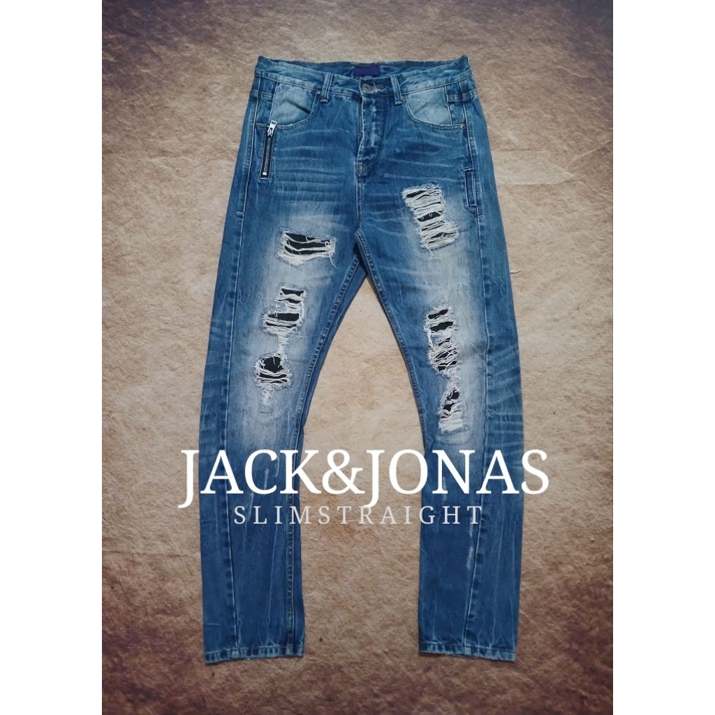 Celana jeans pria JACK JONAS riped tidak bolong bekas pakai