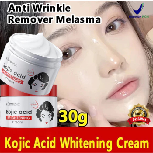 [BPOM] KORMESIC Kojic Acid Facial Moisturizer Whitening Cream Tone Up Face Night Cream 140g Cream Pe