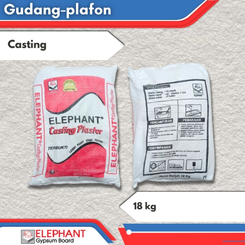Casting Elephant 18 kg/Kasting elephant/Plaster Elephant