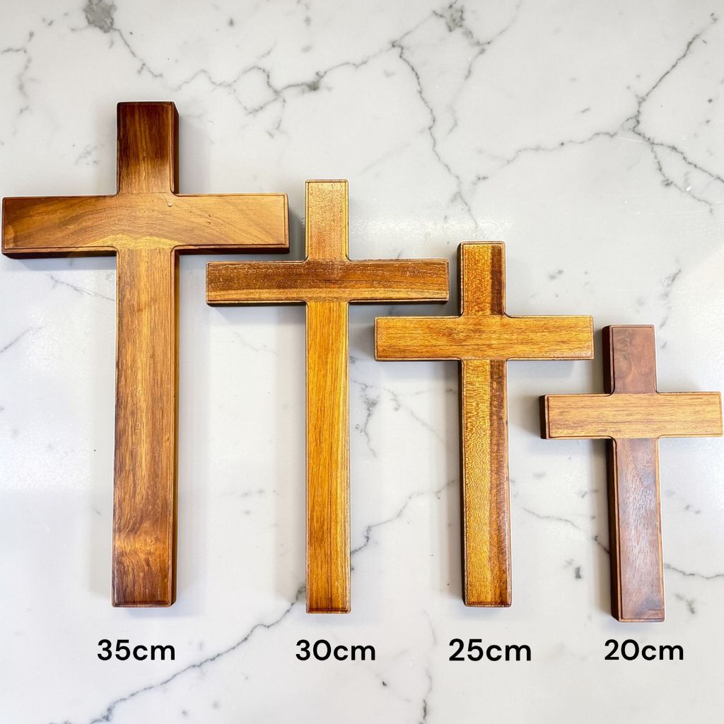 Salib Dinding Kayu Polos - Salib Kristen Protestan