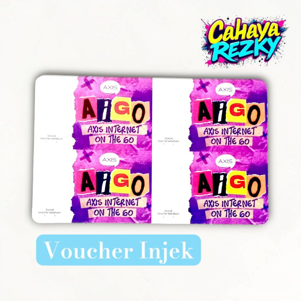 Voucher kosong axis Bahan injek konter Nasional Perdana