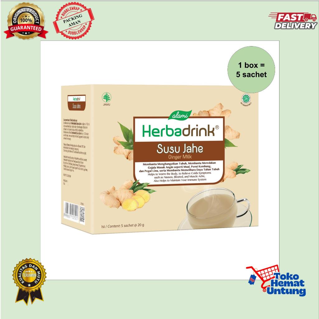 Herbadrink Susu Jahe Minuman Herbal Kesehatan Meredakan Gejala Masuk Angin Menghangatkan Tubuh