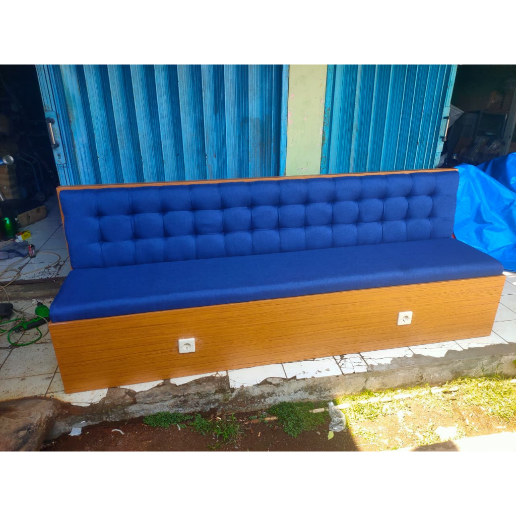 Sofa Booth Cafe Minimalis / Sofa Tunggu Panjang Modern Murah