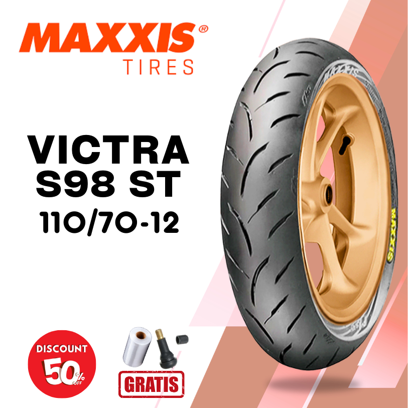 Ban Motor Vespa Matic MAXXIS VICTRA 110/70 Ring 12 Tubeless