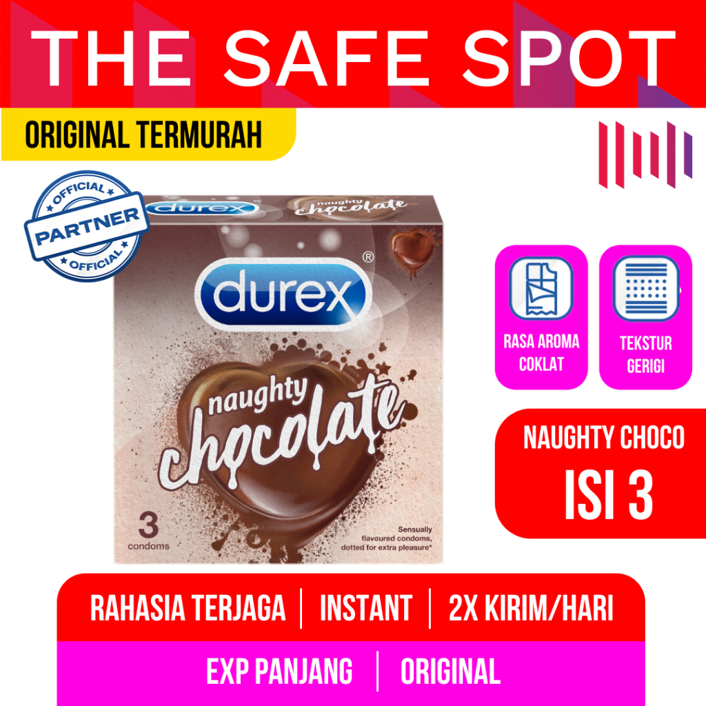 Kondom Durex Naughty Chocolate Bergerigi Aroma Coklat Isi 3 Rahasia Terjaga Instan Bintaro Tangerang