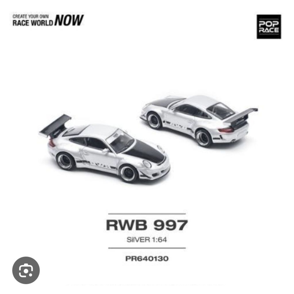 Pop Race Skala 64 PR640130 Porsche RWB Silver