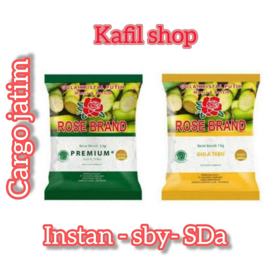 PROMO GULA PASIR ROSE BRAND KEMASAN 1 KG ( INSTAN SURABAYA )