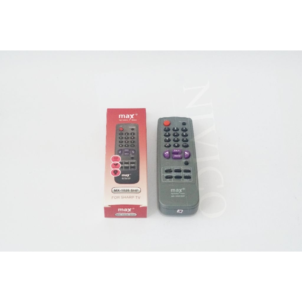 MAX Remote Control Universal Pengganti Remot TV Tabung Sharp MX-1026 SHP untuk Sharp TV