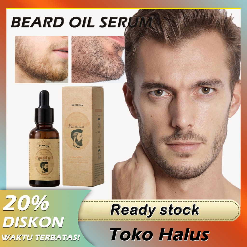 Original Beard Oil Serum Penumbuh Jenggot Obat Menumbuhkan Kumis Jenggot Jambang Secara Cepat Bikin 