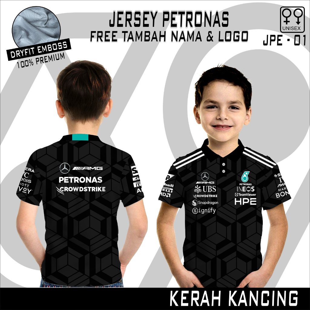 Polo Jersey Mercedes Petronas F1 Kaos Racing Formula Baju Motorsport