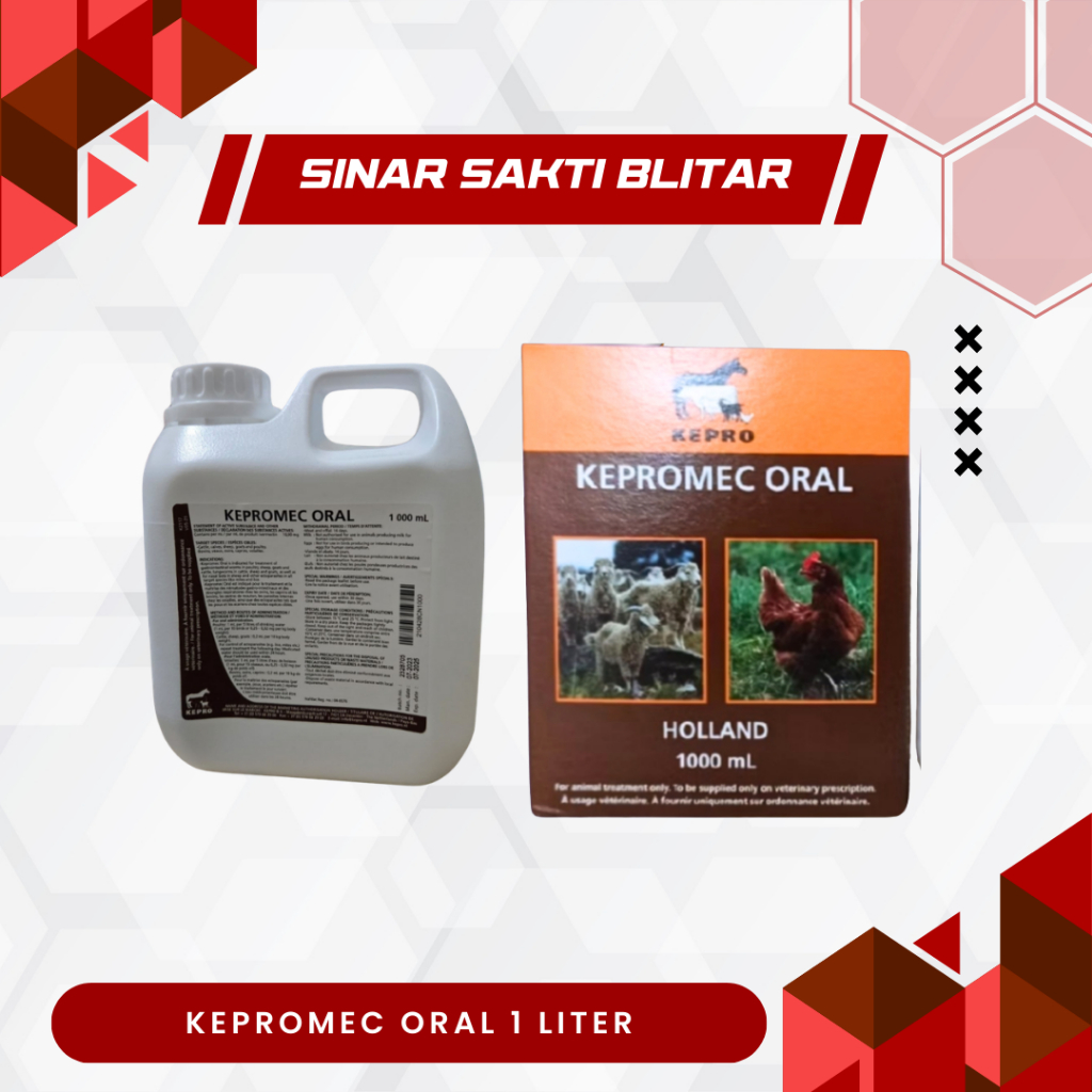 KEPROMEC ORAL 1 LITER ORIGINAL - Obat Cacing Kutu Kudis Scabies Ampuh untuk Sapi Kambing Domba Kelin