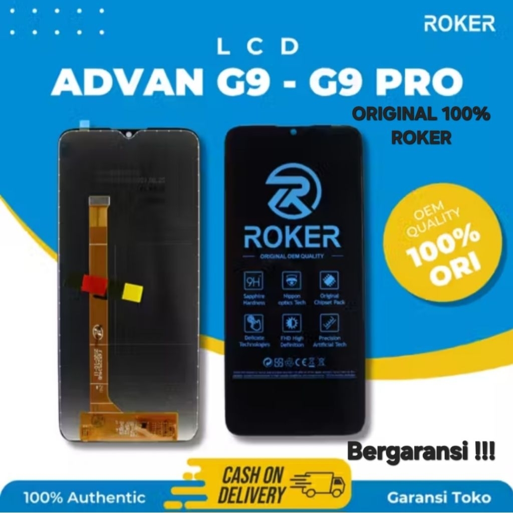 ROKER LCD ADVAN G9 / G9 PRO FULLSET LCD TOUCHSCREEN ORIGINAL 100% BY ROKER