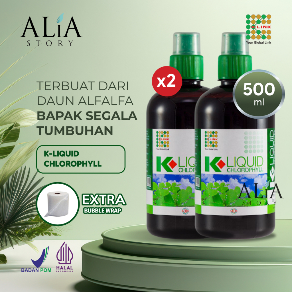 [PROMO BUNDLING] K-LIQUID CHLOROPHYLL 500 ml (2 Botol) KLOROFIL K-LINK ORIGINAL Clorofil Klink Kloro