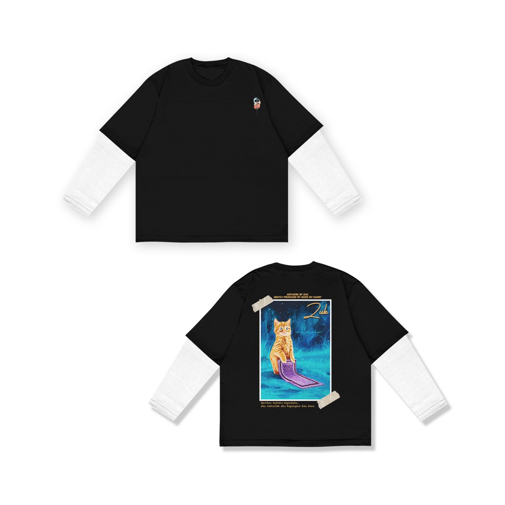 MODE IST KUNST COLLAB WITH ZUK DOUBLE LAYER BOXY TEE BAJU KAOS ART PRIA WANITA COTTON COMBED 24s