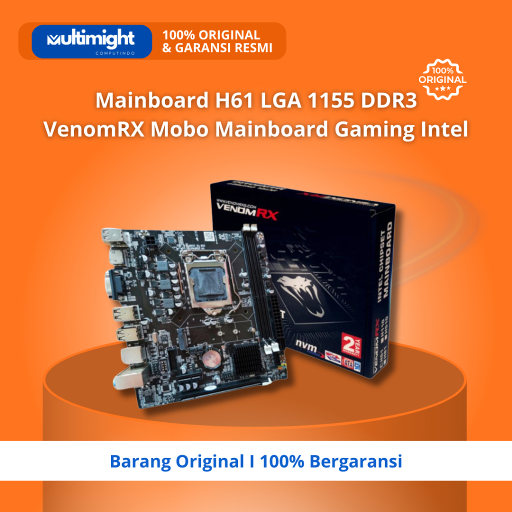Mainboard H61 LGA 1155 DDR3 VenomRX Mobo Mainboard Gaming Intel