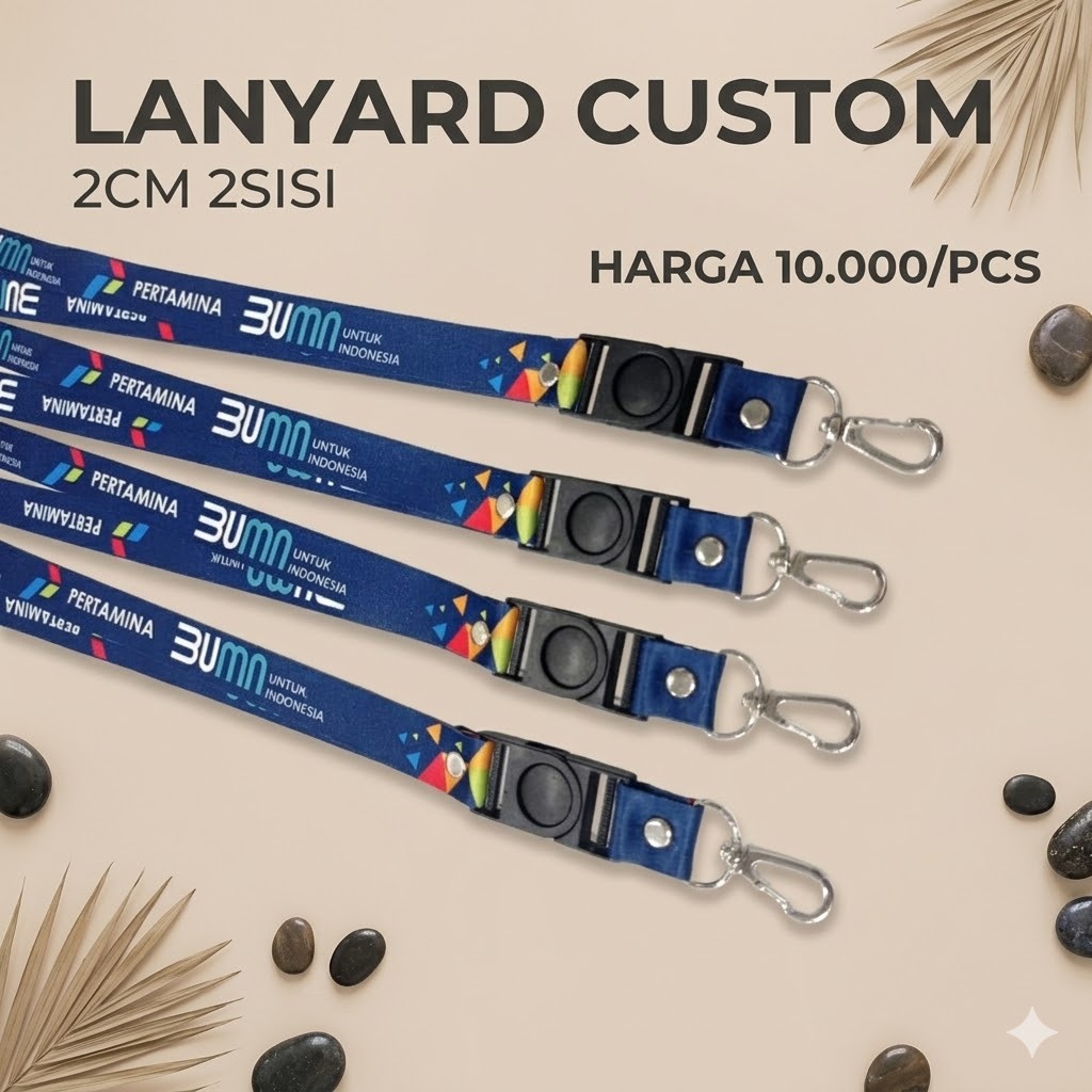 Lanyard Bumn Pertamina BIRU/ Lanyard Pertamina BUMN Design Custom NSS