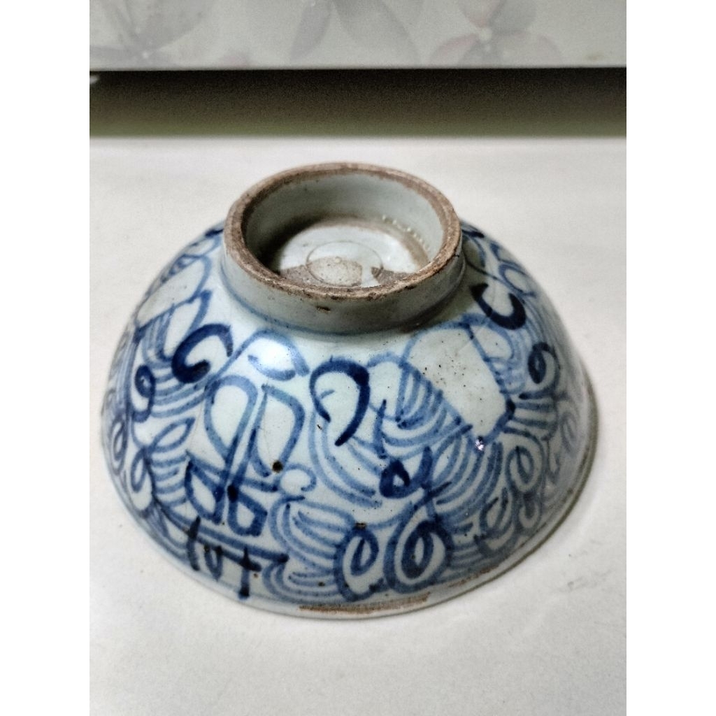 Mangkok kuno china porselen dia15cm temuan sungai Mahakam