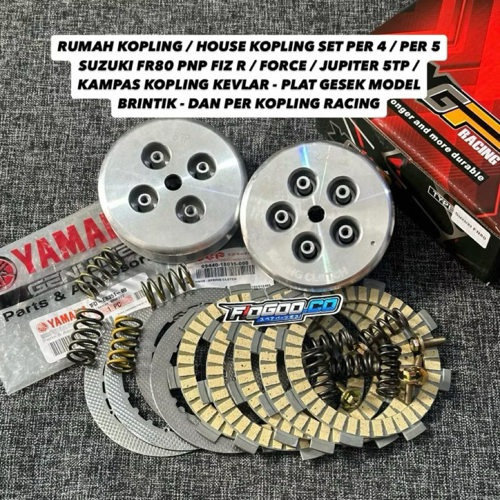 KOPLING SET FIZ R JUPITER SET PER 5 XGP RACING KAMPAS KEVLAR KOPLING SET FIZ R JUPITER KAMPAS FR KOP