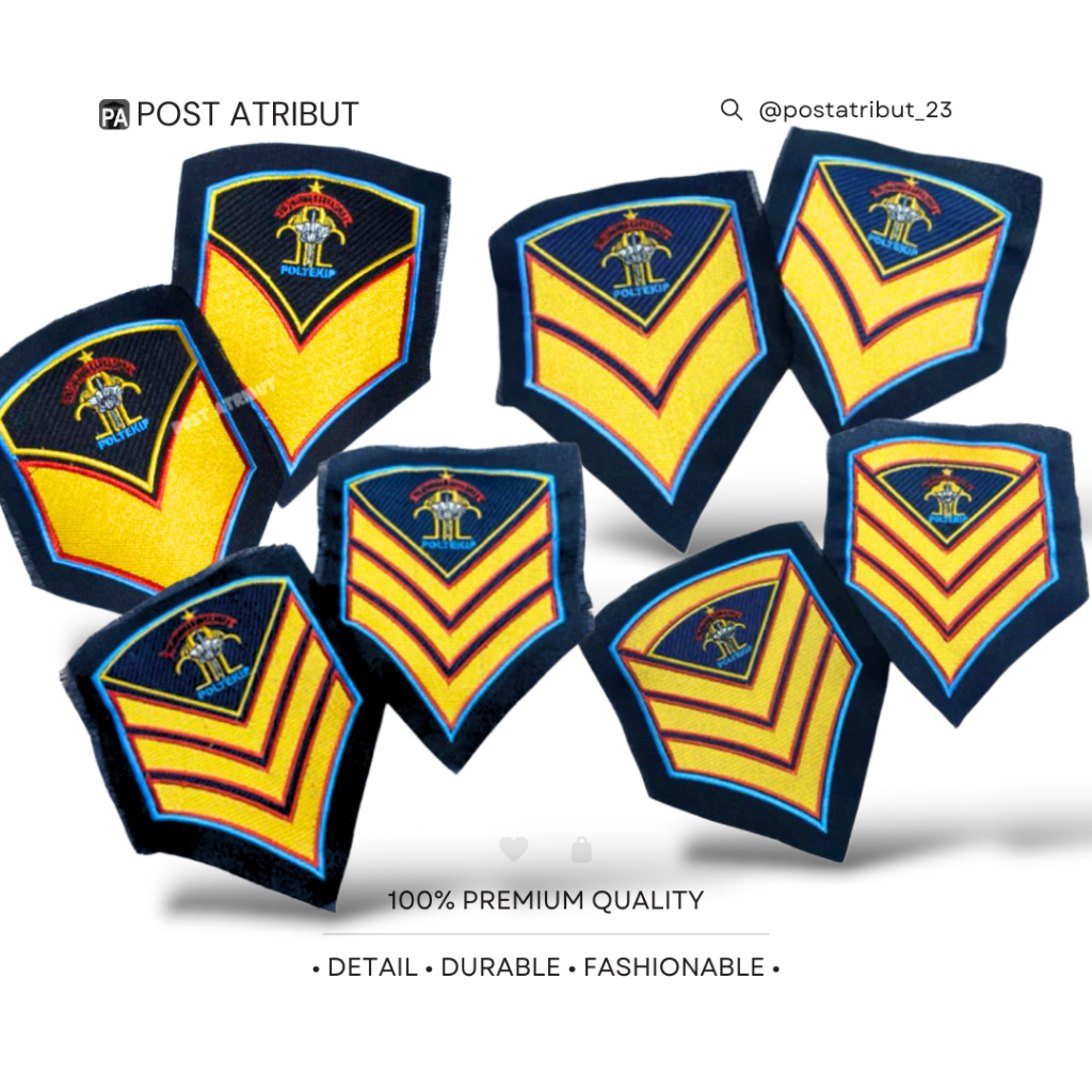 Chevron PDL Poltekip / Poltekip / Atribut Poltekip / Atribut KUMHAM/Kelengkapan atribut/By Post Atri