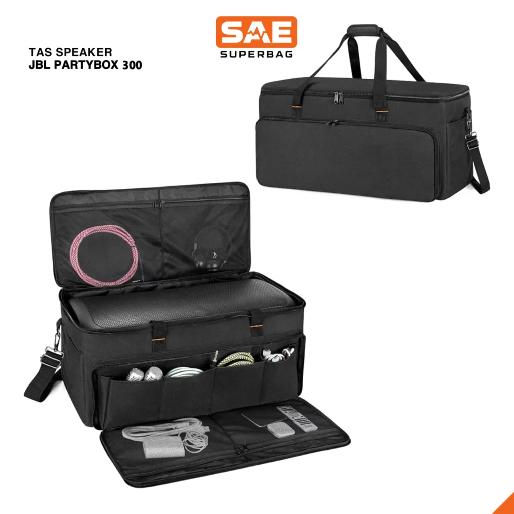 Tas Speaker Portable Bluetooth Softcase JBL PartyBox 200 300 Padded Bag Anti Air