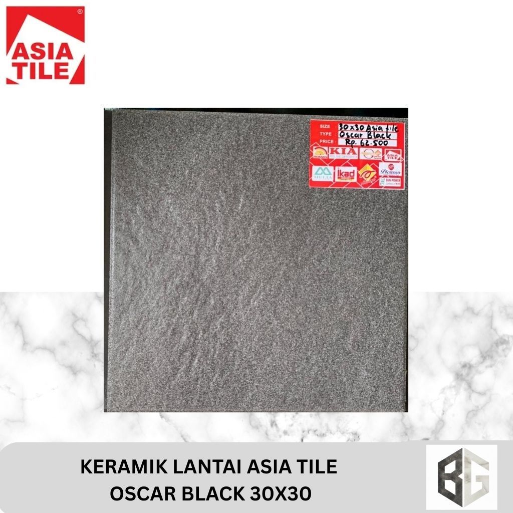 KERAMIK LANTAI ASIA TILE Oscar Black 30x30