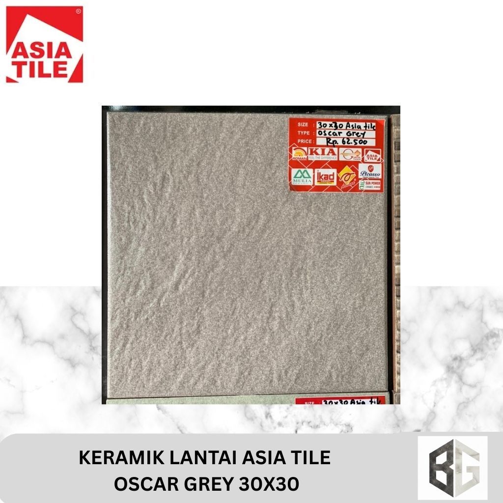 KERAMIK LANTAI ASIA TILE Oscar Grey 30x30