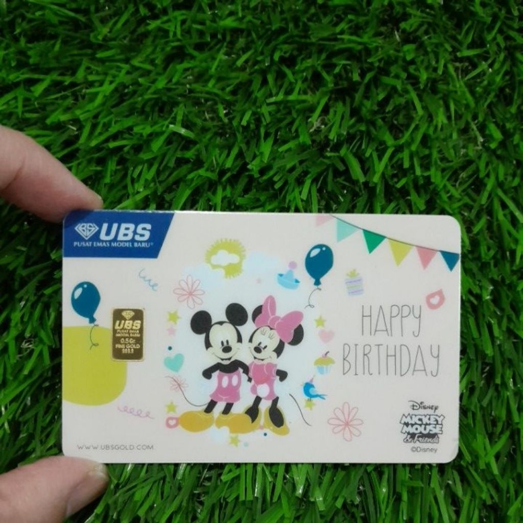 UBS Gold 0.5 gram Disney Mickey Happy Birthday