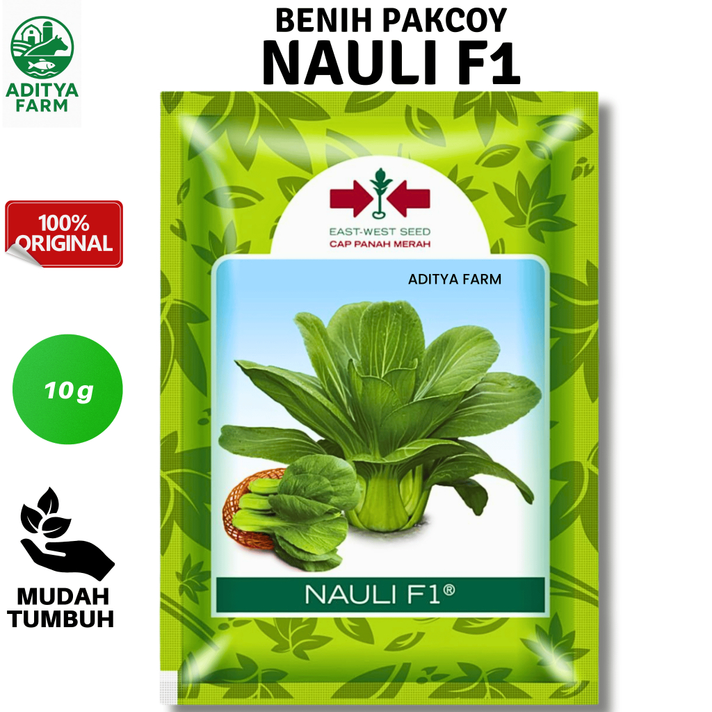 Benih Pakcoy Nauli F1 10 Gram Bibit Pakcoy Cap Panah Merah