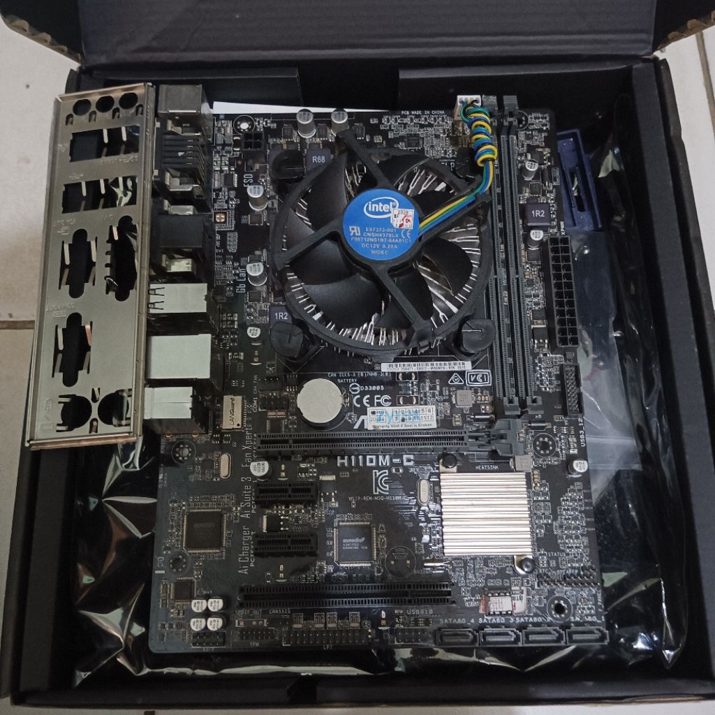 PAKET MOBO ASUS H110M-C+PROSESOR INTEL CORE I3 7100